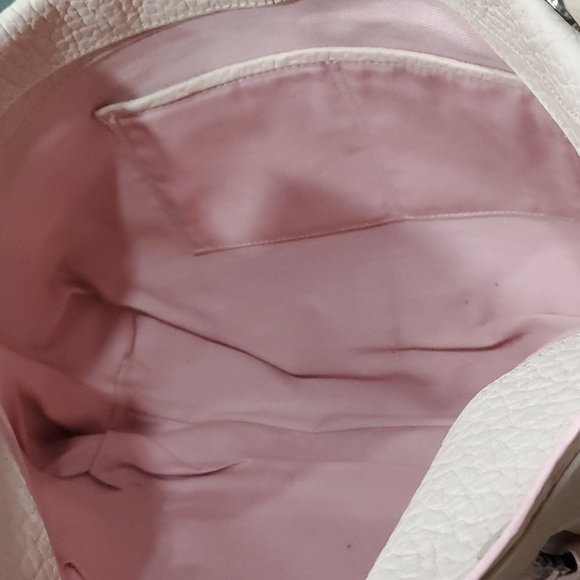 💥50% sale💥Marco Buggiani pink leather foldover handbag #1248 - Picture 9 of 12